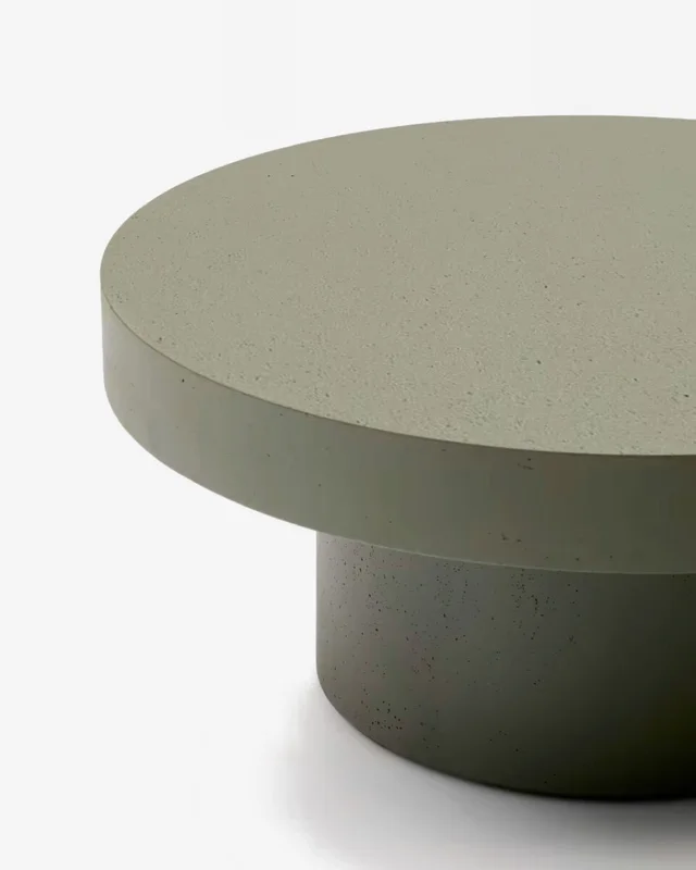 Mesa de centro Aiguablava de cemento - verde Ø 90 cm en Verde - Mesas de living, Uruguay | Kavehome, vista 6