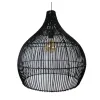 Lámpara De Techo Rattan Hana en Negro - Lámparas colgantes, Uruguay | Alta Gracia Deco, vista 2 de 4