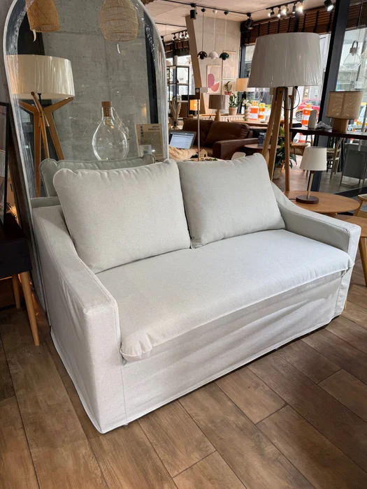 Sofá Manchester con Funda Desmontable 2 Cuerpos (160cm) – Crudo en Blanco - Sillones y sofás, Uruguay | Berna Home, vista 4