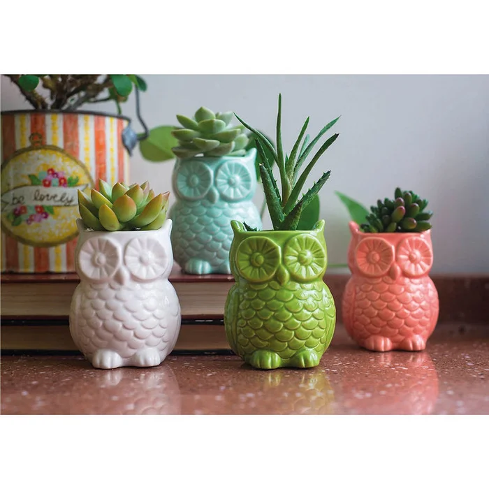 Maceta Imán Buho en Multicolor - Canastos, Uruguay | Martinika Deco