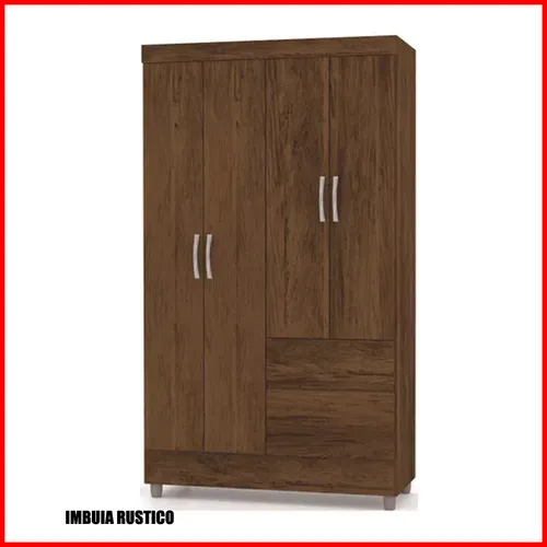 Ropero 4 puertas 2 cajones – Ideal 10090 en Marrón - Roperos y placares, Uruguay | Punto Unión