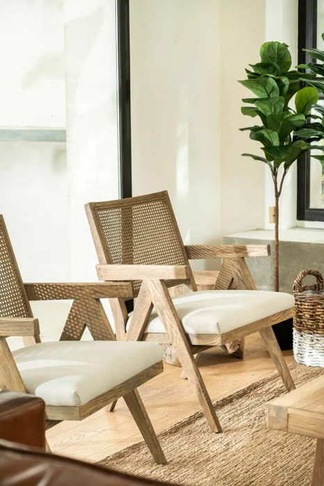 BUTACA MODERNA CON ESTERILLA en Madera natural - Butacas, banquetas y puffs, Uruguay | La Iberica, vista 10