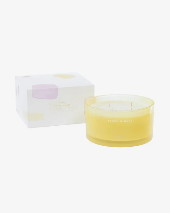 Vela aromática Pastel Clouds 600 gr en Amarillo - Velas y Portavelas, Uruguay | Kavehome