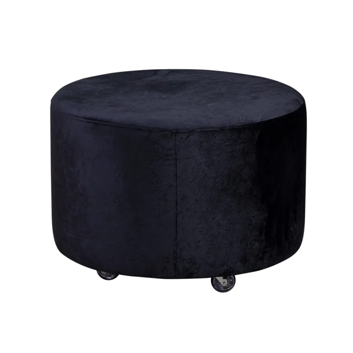 Puff Redondo en Negro - Decoración, Uruguay | Furest