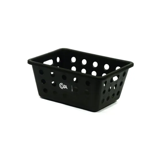 CESTO RECTANGULAR CHICO 18.5x13.5x8CM COZA NEGRO en Negro - Canastos, Uruguay | Decohogar