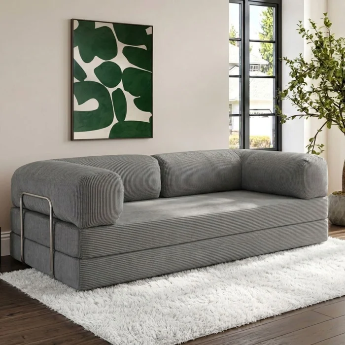 Sillón Cama 2 Cuerpos CloudNest - Gris en Gris - Sillones y sofás, Uruguay | La Cueva Muebles, vista 5
