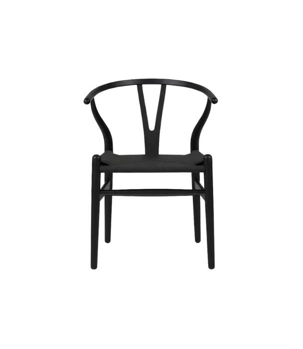 SILLA WISHBONE ROBLE NEGRO C/ASIEN NEGRO en Negro - Sillas, Uruguay | Masinfinito Casa