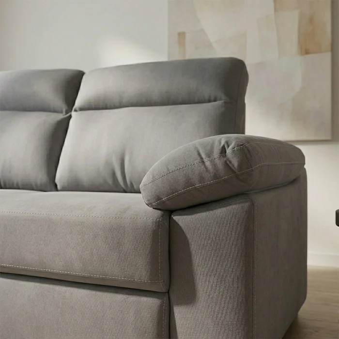 Sofá Owen - Tela Microfibra - 2 cuerpos - 12091 (Gris) en Gris - Sillones y sofás, Uruguay | Nyr, vista 5