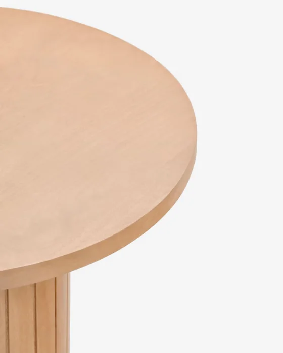 Mesa auxiliar redonda Licia de madera maciza de mango Ø 60 cm en Madera natural - Mesas de arrimo, Uruguay | Kavehome, vista 3