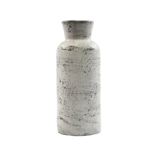 Jarrón Decorativo Small Terracota Blanco Zar en Blanco - Jarrones, Uruguay | Divino