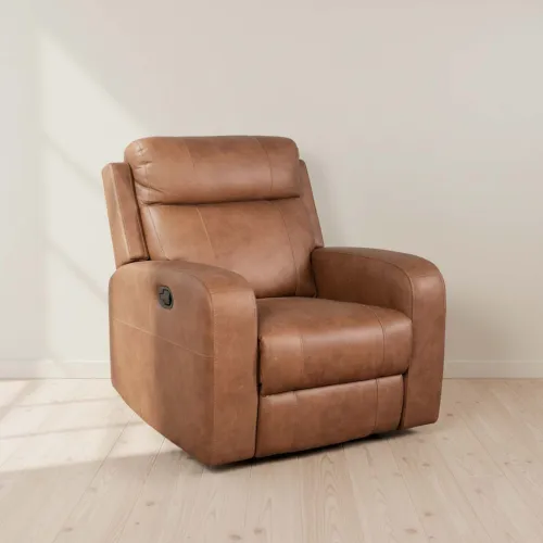 Recliner Manual Hamilton 1 Cuerpo Tela Marron Hamilton Camel en Marrón - Sillones y sofás, Uruguay | Divino