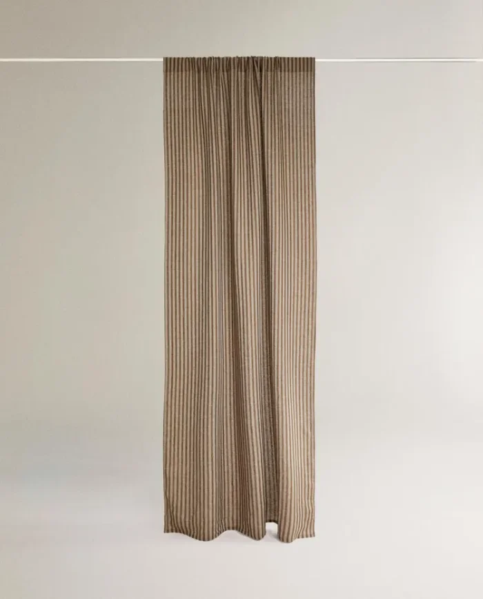 CORTINA LINO RAYAS - Textiles, Uruguay | Zara Home, vista 2