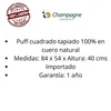 PUFF DOMINI OTTOMAN - 100% CUERO - PERLA MATE en Blanco - Butacas, banquetas y puffs, Uruguay | Champagne Home, vista 5 de 5