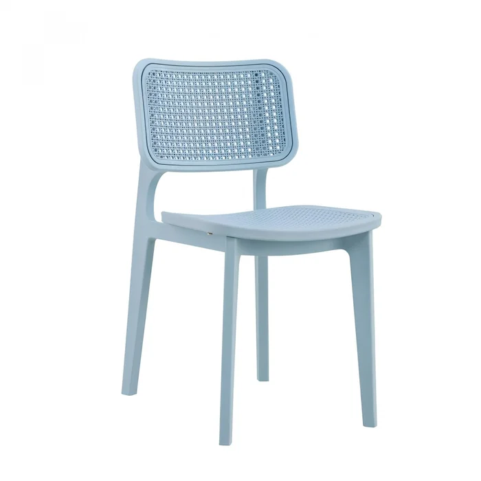Silla Simil Rattan de polipropileno - Celeste en Celeste - Muebles para el exterior, Uruguay | Rústico Hogar, vista 2