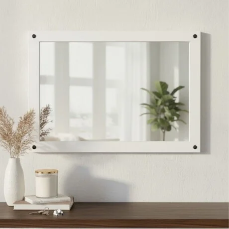 Espejo de pared Linea Naturale - Blanco en Blanco - Espejos, Uruguay | La Cueva Muebles, vista 4