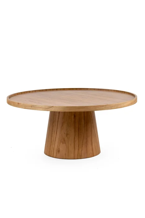 MESA DE LIVING ELARA BAJA CINAMOMO NATURAL 80X80X36H CM en Madera natural - Mesas de living, Uruguay | Vinibel