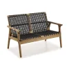 SOFA TRACO 2 LUGARES CUERDA NEGRA 119x72x83CM JATOBA - Muebles para el exterior, Uruguay | Vinibel, vista 1 de 5