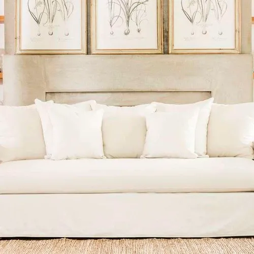 SILLON UMA - LINO BELGA ANTIMANCHAS en Off-white - Sillones y sofás, Uruguay | La Iberica