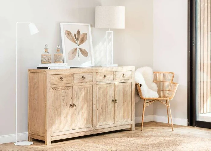 APARADOR DE OLMO MACIZO - 1.50 MTS en Madera natural - Bibliotecas, Uruguay | La Iberica, vista 11