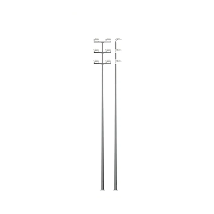 Columna Deportiva con Rack para 6 Proyectores en Gris - Lámparas de pie, Uruguay | Serlux