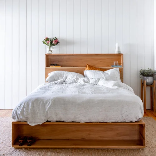 Cama Ágata Con Cajones en Madera natural - Mesas de luz, Uruguay | Decoquadra, vista 9