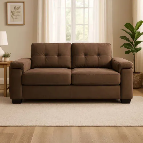 Sillón 3 Cuerpos Tela Marron Luares Choc. en Marrón - Sillones y sofás, Uruguay | Divino