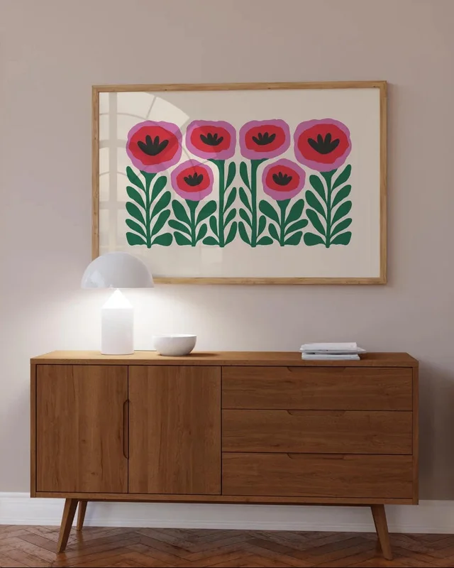 Amapolas Horizontal en Multicolor - Láminas, Uruguay | La Cuadrería, vista 3