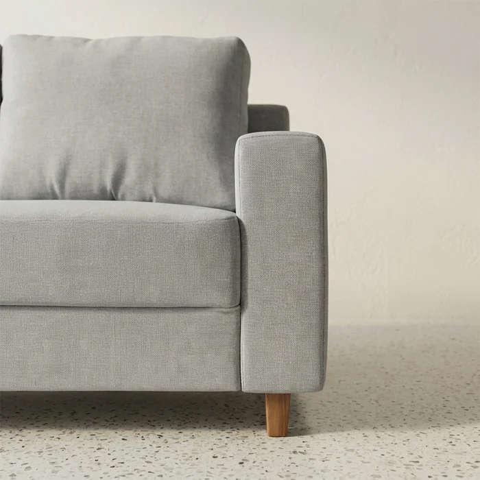 Rinconera Lucci - Tela Microfibra - Chaise izquierdo - Berlin 05 (Ceniza) en Gris - Sillones y sofás, Uruguay | Nyr, vista 6