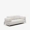 Sofá Compo 3 plazas de chenilla beige y estructura de metal gris 232 cm en Beige - Sillones y sofás, Uruguay | Kavehome, vista 1 de 10
