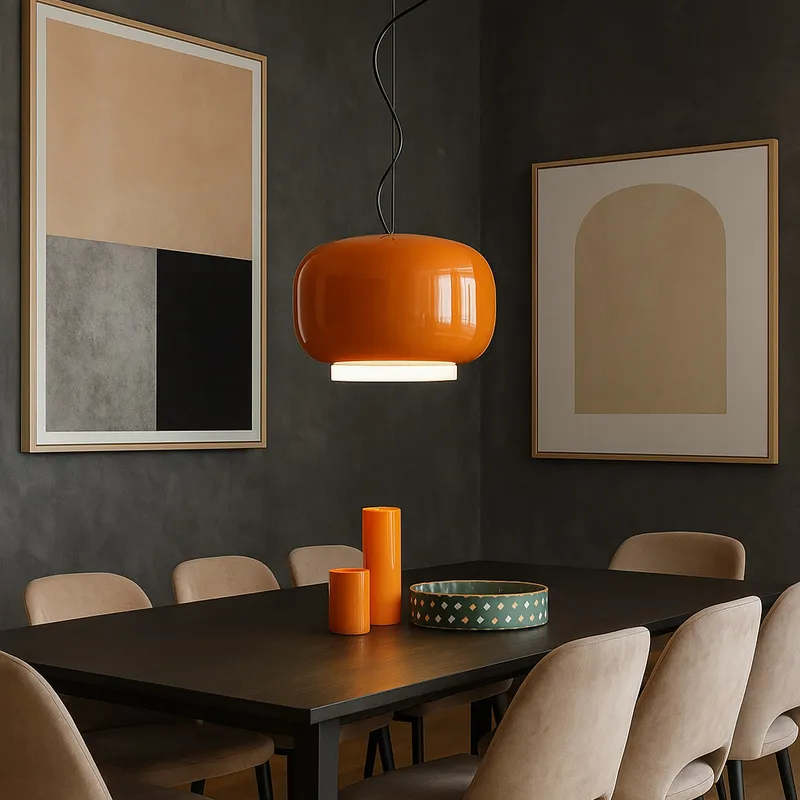 LUMINARIA CARLOTTA ORANGE en Naranja - Lámparas colgantes, Uruguay | Berlina Store