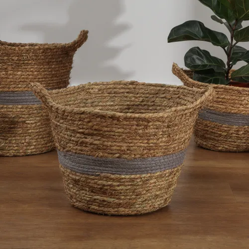 Macetero Con Mango Linea Nat Chico en Madera natural - Macetas, Uruguay | Tiendas Montevideo