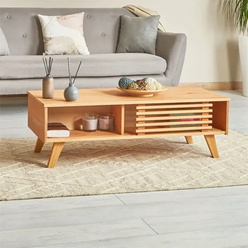 Mesa Ratona Ripado Sean - Madera Maciza - Mesas de living, Uruguay | Balton