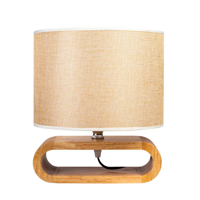 Lámpara De Mesa A410 Natural/beige Madera Y Poliester A410 en Madera natural - Lámparas de mesa, Uruguay | Divino