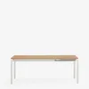 Mesa extensible de exterior Canyelles de polimadera y aluminio - blanco mate 140 (200) x 90 cm en Blanco, Marrón - Mesas de comedor, Uruguay | Kavehome, vista 6 de 7