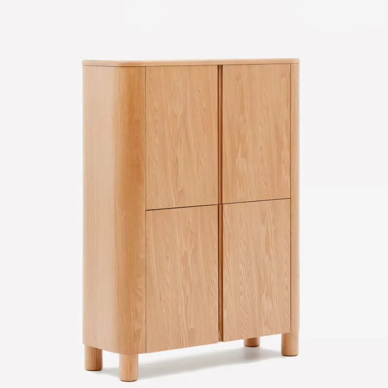 Aparador alto Salaya de madera contrachapada de fresno FSC Mix Credit 100 x 134 cm en Marrón - Aparadores y recibidores, Uruguay | Kavehome