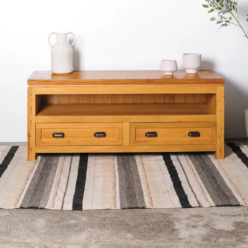 RACK ITACARÉ 1,45mt en Madera natural - Muebles para TV, Uruguay | Fundamento Muebles