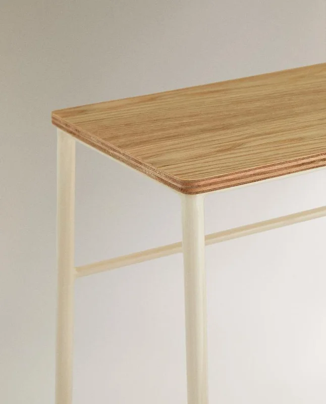 TABURETE ESCALERA TRES PELDAÑOS MADERA Y HIERRO en Madera natural - Aparadores y recibidores, Uruguay | Zara Home, vista 5