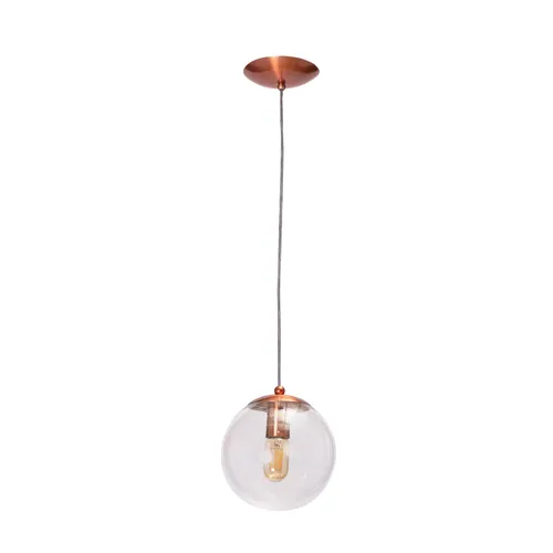 Lámpara Colgante Esfera Cristal con Metal Cobre - Mediana - Lámparas colgantes, Uruguay | Berna home