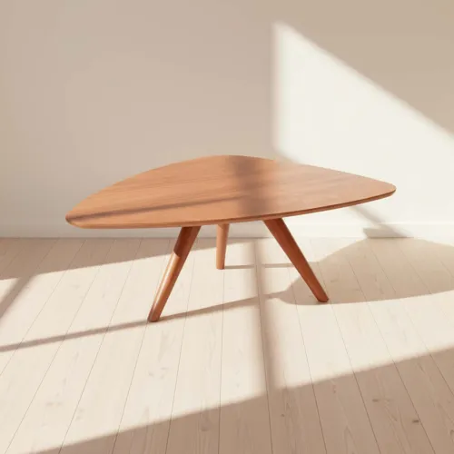 Mesa Ratona Mdf-y-madera Marron Llith Castaño en Marrón - Mesas de living, Uruguay | Divino
