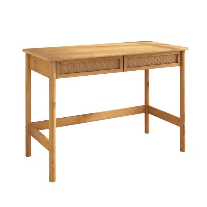 Escritorio 110cm Ratan Bilbao - Madera Maciza en Madera natural - Escritorios, Uruguay | Balton, vista 8