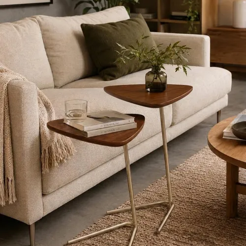 MESA LATERAL CANNES ALTURA 65 cm en Madera natural - Muebles, Uruguay | Indrana