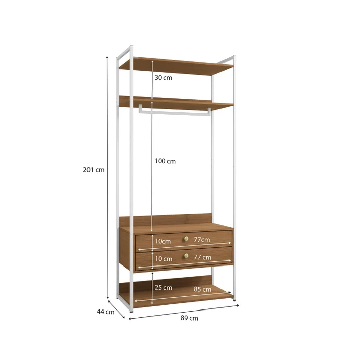Closet Abierto Modular P47 - Linea Industrial en Madera natural - Roperos y placares, Uruguay | Balton, vista 9