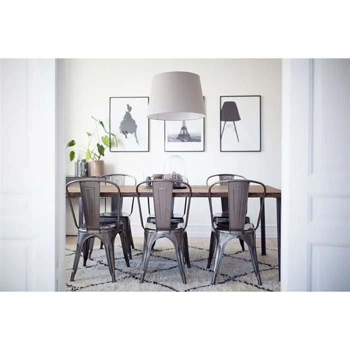 SILLA TOLIX GRIS METAL COMEDOR en Gris - Sillas, Uruguay | Decohogar, vista 3