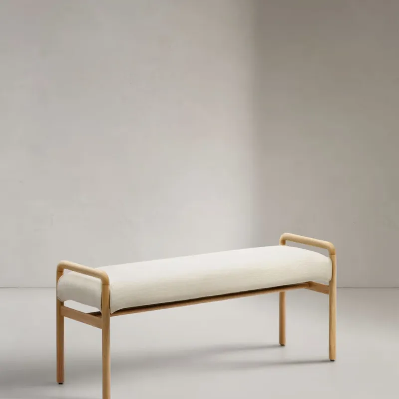 Banco desenfundable Macaret - de madera maciza de roble acabado nogal 120 cm FSC Mix Credit. en Marrón - Butacas, banquetas y puffs, Uruguay | Kavehome