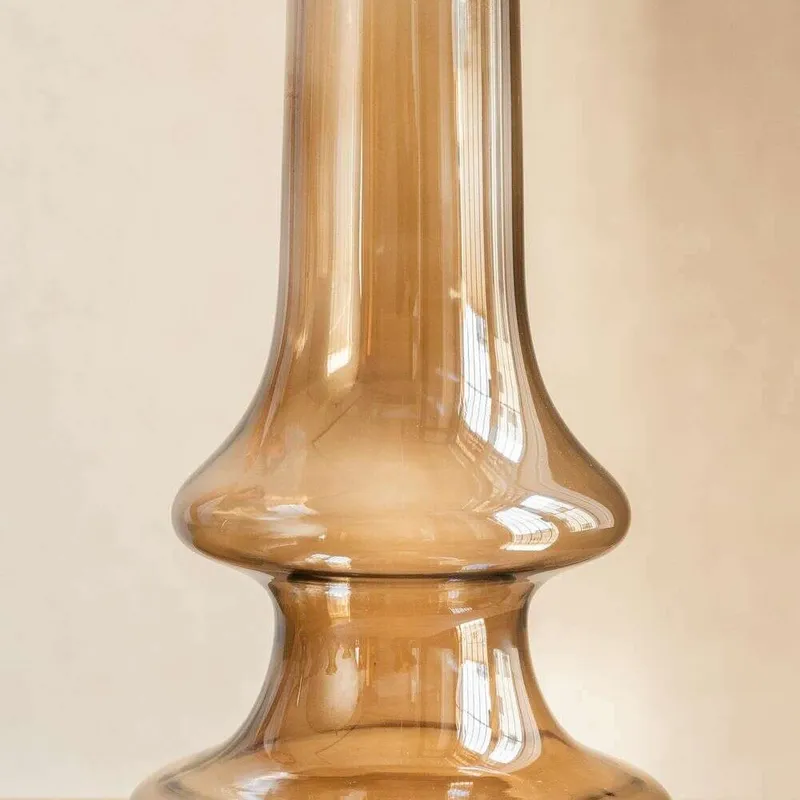 VASIJA DE VIDRIO OCRE - 35 CMS en Naranja - Jarrones, Uruguay | La Iberica