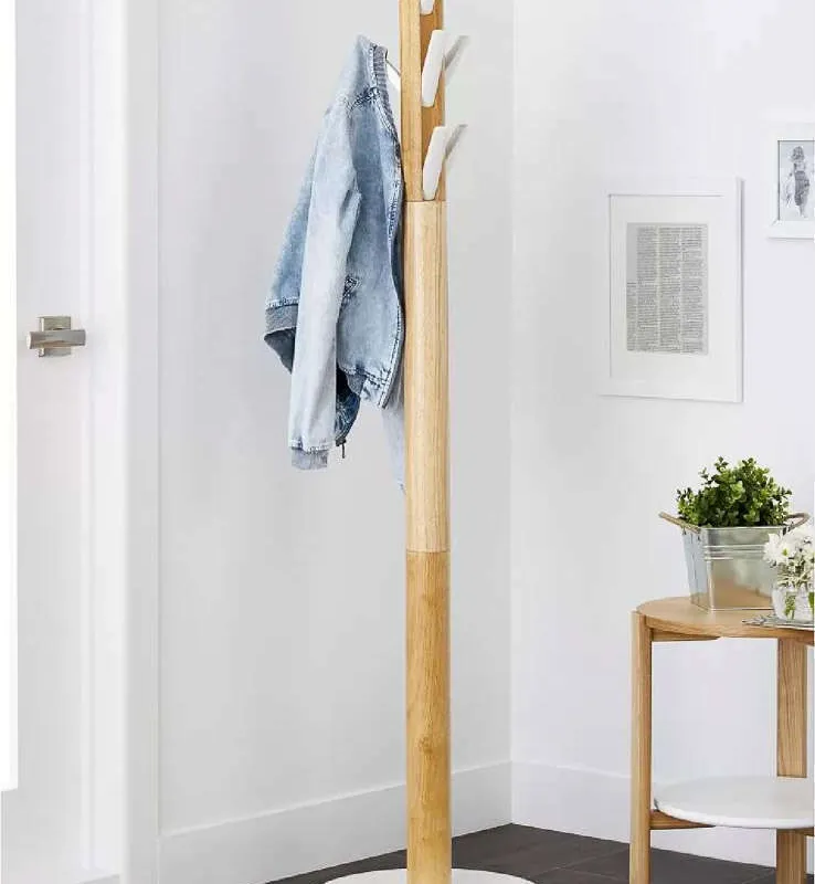 PERCHERO DE PIE UMBRA - BLANCO en Madera natural - Percheros y colgadores, Uruguay | La Iberica