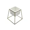 MACETA CERAMICA CUAD. 11x11x16CM BLANCO/DORADO - Macetas, Uruguay | Decohogar, vista 1 de 4