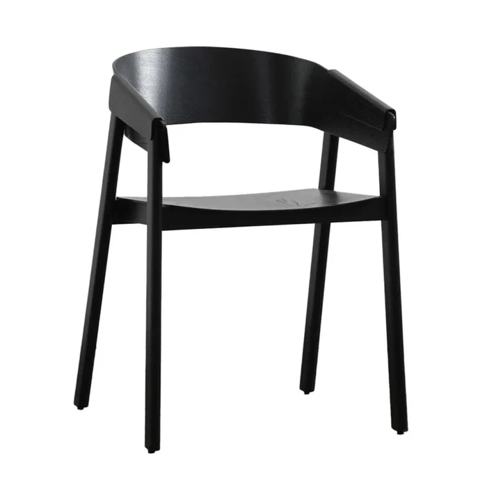 Silla De Comedor Madera Negro Frederik en Negro - Sillas, Uruguay | Divino