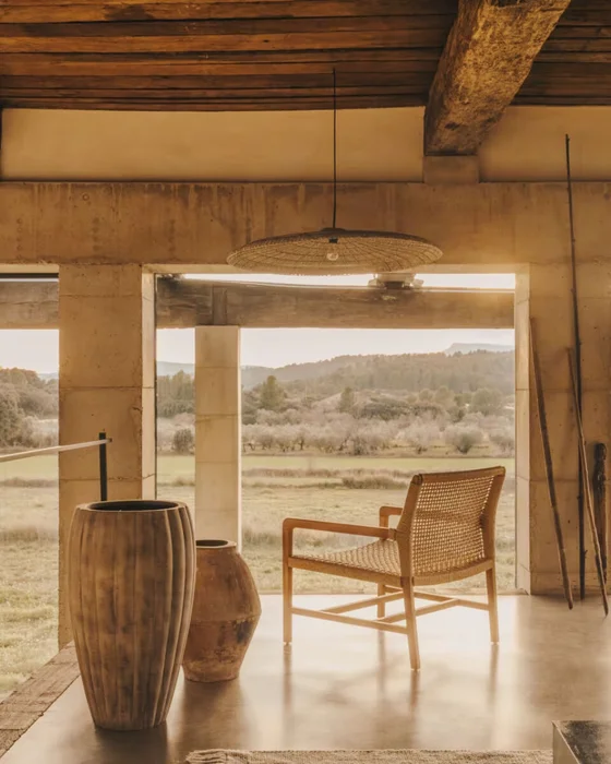 Pantalla para lámpara de techo Cruilles de fibras naturales con acabado natural Ø 100 cm en Madera natural - Lámparas colgantes, Uruguay | Kavehome, vista 2