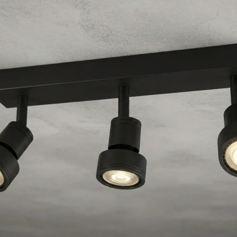 Lámpara Niza Triple Orientable Negra en Negro - Lámparas colgantes, Uruguay | Serlux, vista 4